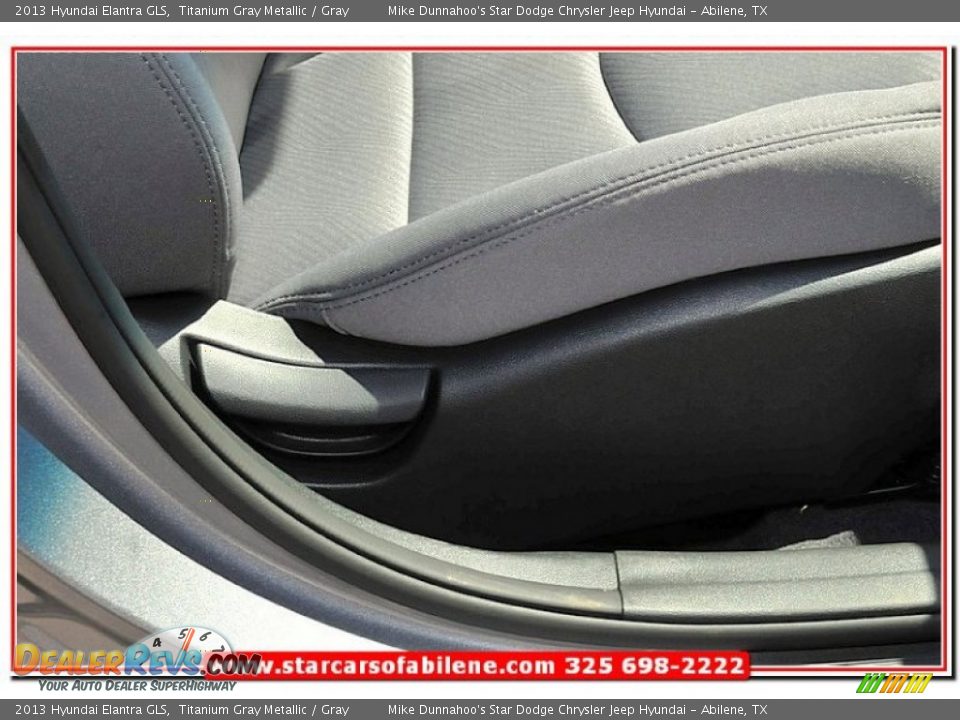 2013 Hyundai Elantra GLS Titanium Gray Metallic / Gray Photo #24