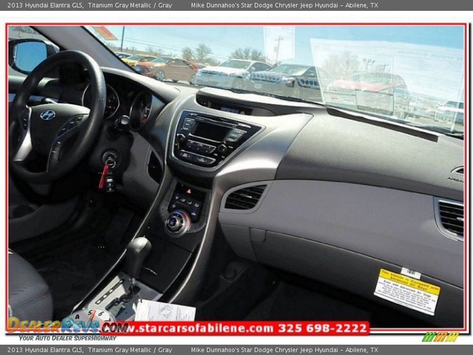 2013 Hyundai Elantra GLS Titanium Gray Metallic / Gray Photo #26