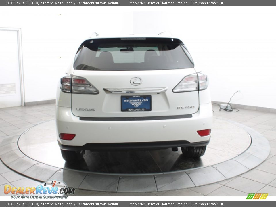 2010 Lexus RX 350 Starfire White Pearl / Parchment/Brown Walnut Photo #4