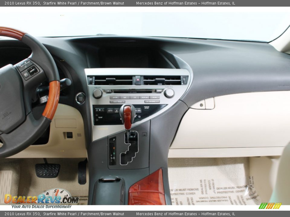 2010 Lexus RX 350 Starfire White Pearl / Parchment/Brown Walnut Photo #9