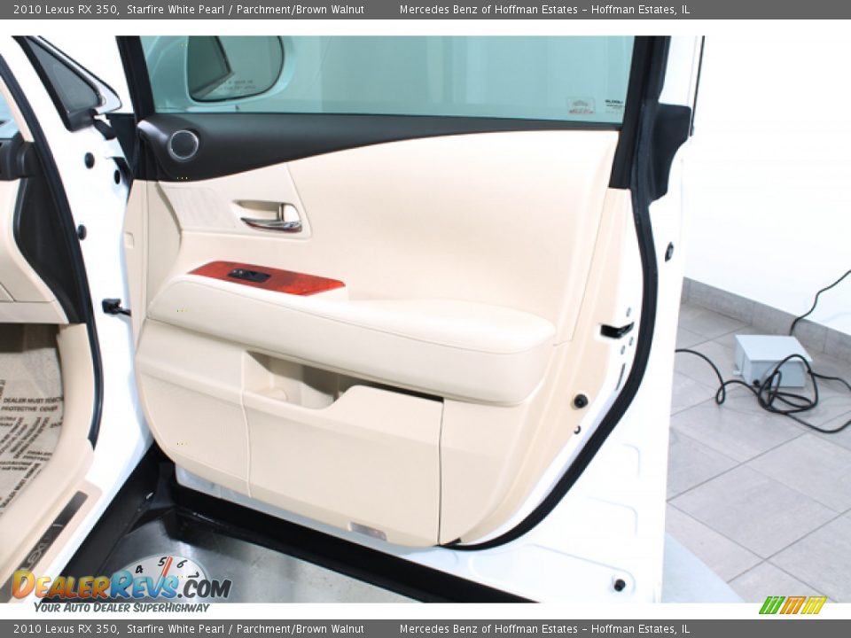 2010 Lexus RX 350 Starfire White Pearl / Parchment/Brown Walnut Photo #13