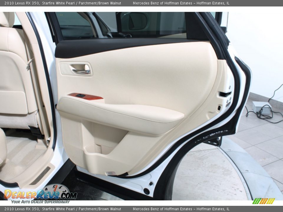 2010 Lexus RX 350 Starfire White Pearl / Parchment/Brown Walnut Photo #14