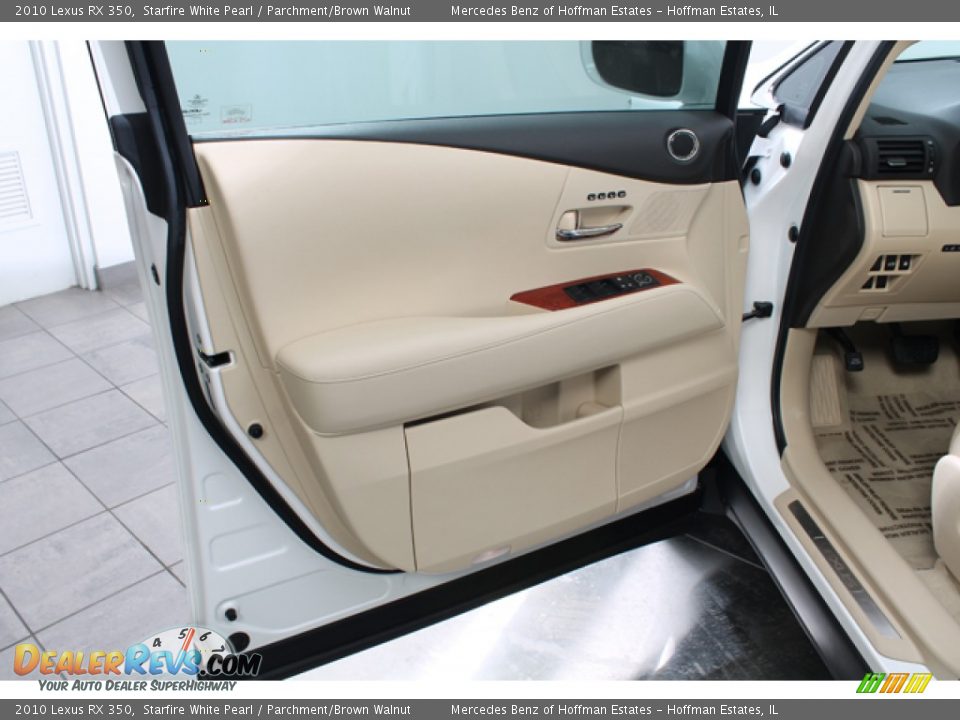 2010 Lexus RX 350 Starfire White Pearl / Parchment/Brown Walnut Photo #16