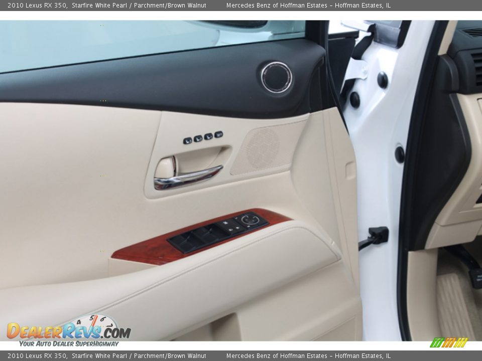 2010 Lexus RX 350 Starfire White Pearl / Parchment/Brown Walnut Photo #17