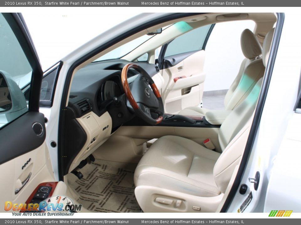 2010 Lexus RX 350 Starfire White Pearl / Parchment/Brown Walnut Photo #18