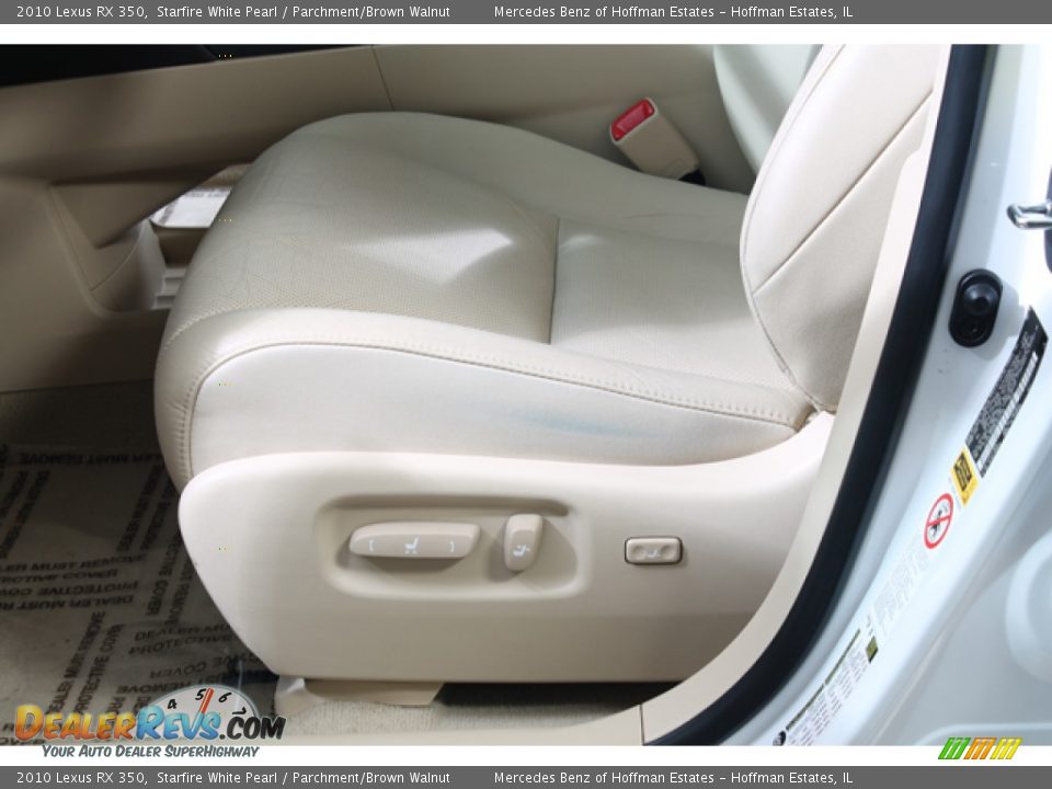 2010 Lexus RX 350 Starfire White Pearl / Parchment/Brown Walnut Photo #20