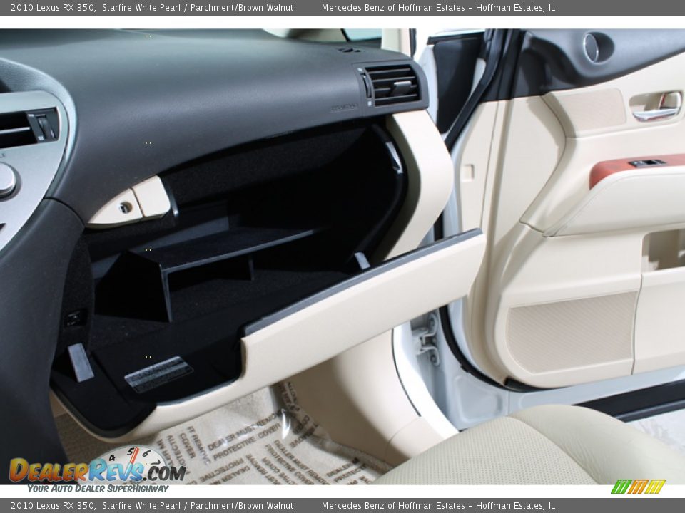 2010 Lexus RX 350 Starfire White Pearl / Parchment/Brown Walnut Photo #22