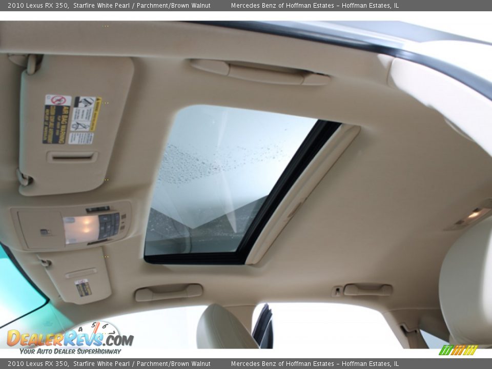 2010 Lexus RX 350 Starfire White Pearl / Parchment/Brown Walnut Photo #25