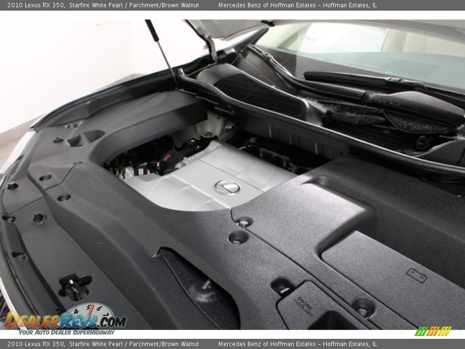 2010 Lexus RX 350 Starfire White Pearl / Parchment/Brown Walnut Photo #26