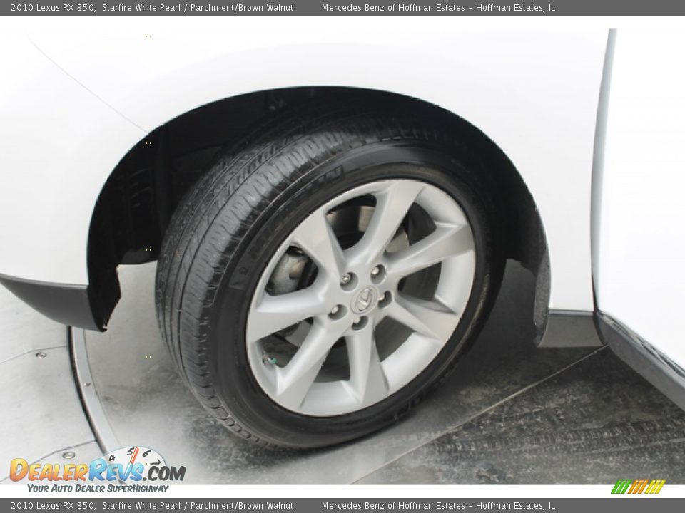 2010 Lexus RX 350 Starfire White Pearl / Parchment/Brown Walnut Photo #28