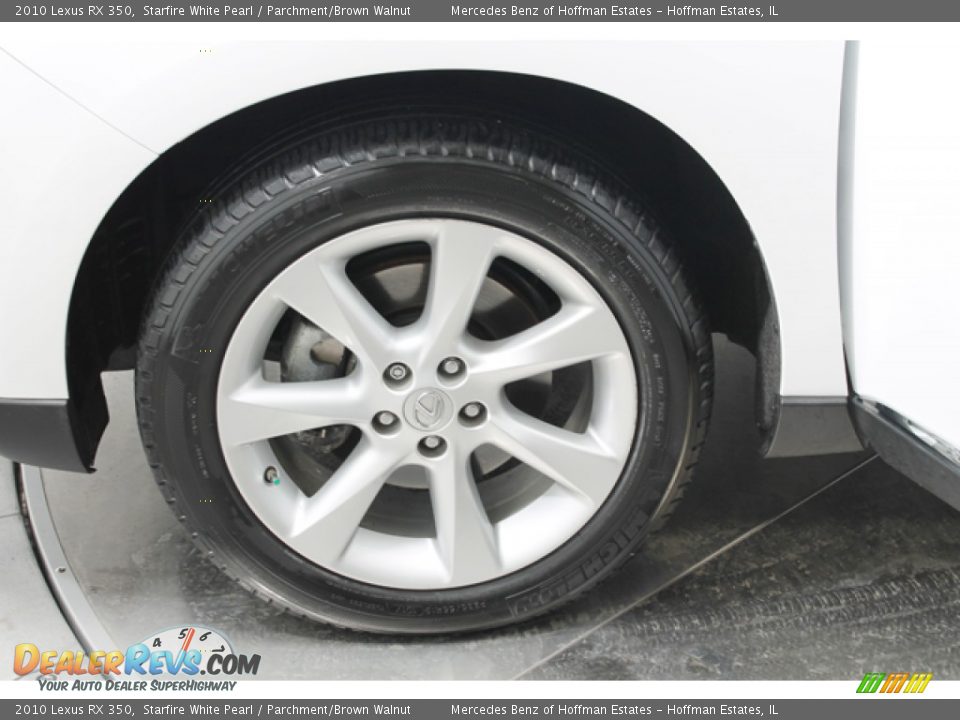 2010 Lexus RX 350 Starfire White Pearl / Parchment/Brown Walnut Photo #29