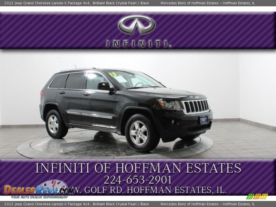2013 Jeep Grand Cherokee Laredo X Package 4x4 Brilliant Black Crystal Pearl / Black Photo #1
