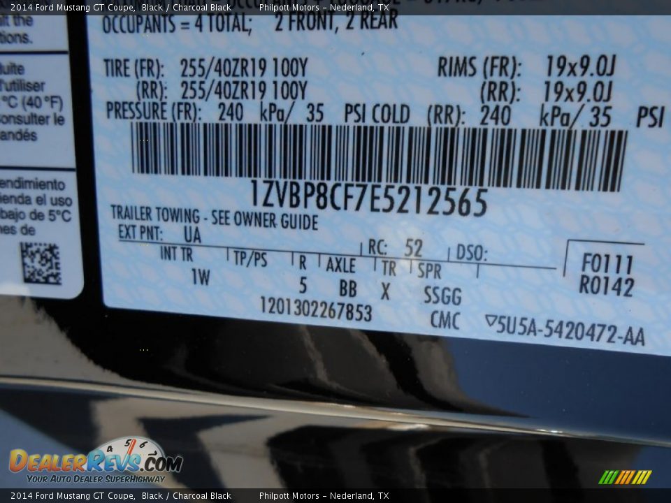 2014 Ford Mustang GT Coupe Black / Charcoal Black Photo #31