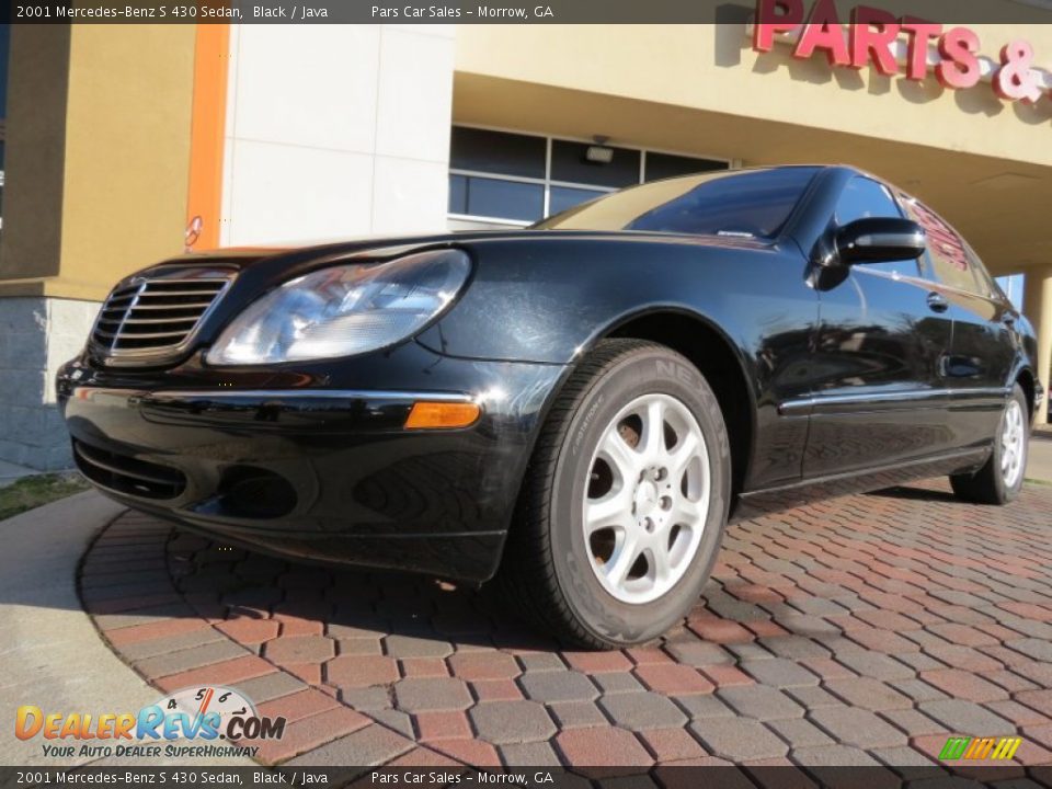2001 Mercedes-Benz S 430 Sedan Black / Java Photo #1