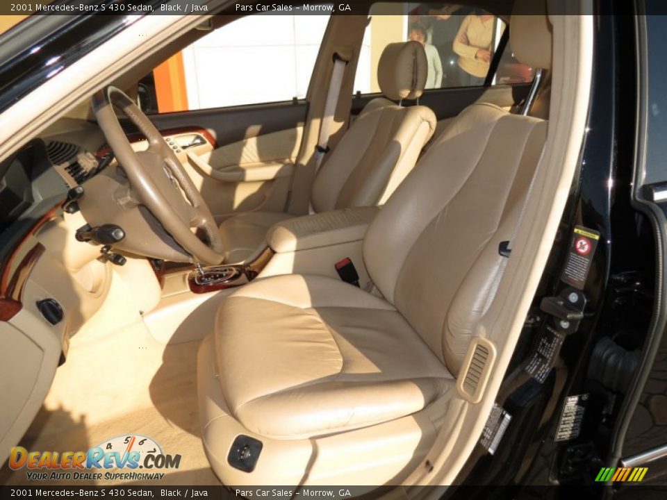 2001 Mercedes-Benz S 430 Sedan Black / Java Photo #6