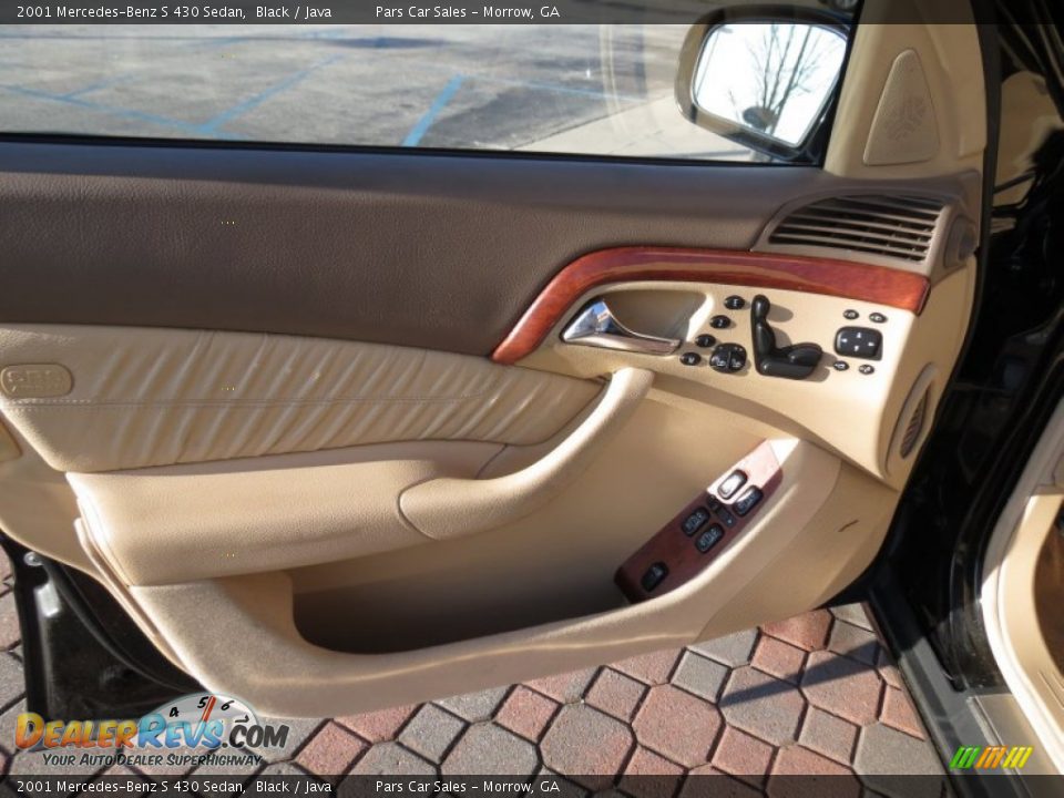 2001 Mercedes-Benz S 430 Sedan Black / Java Photo #7
