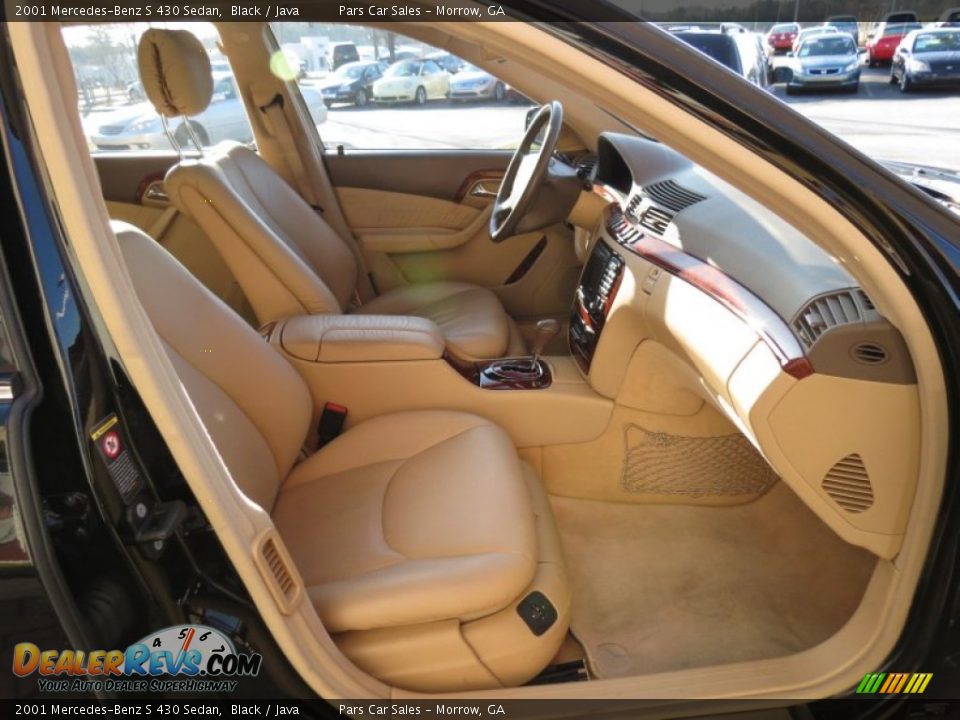 2001 Mercedes-Benz S 430 Sedan Black / Java Photo #12