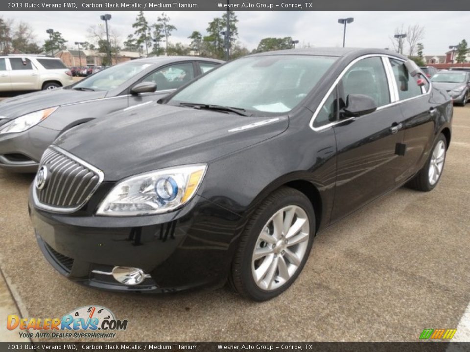 2013 Buick Verano FWD Carbon Black Metallic / Medium Titanium Photo #2