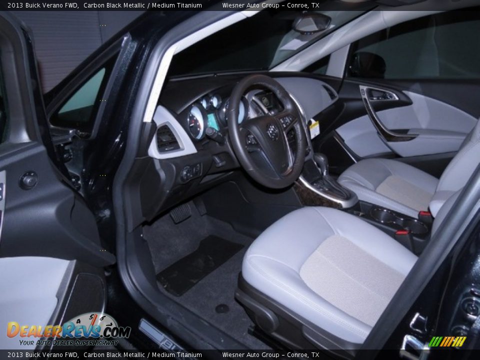 2013 Buick Verano FWD Carbon Black Metallic / Medium Titanium Photo #5