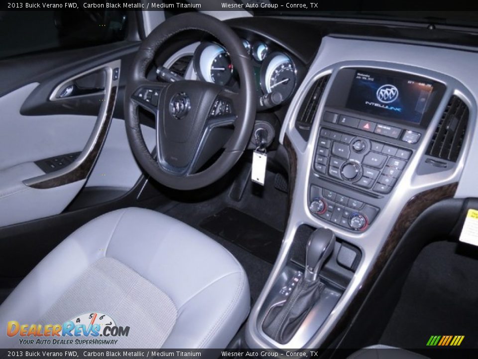 2013 Buick Verano FWD Carbon Black Metallic / Medium Titanium Photo #6