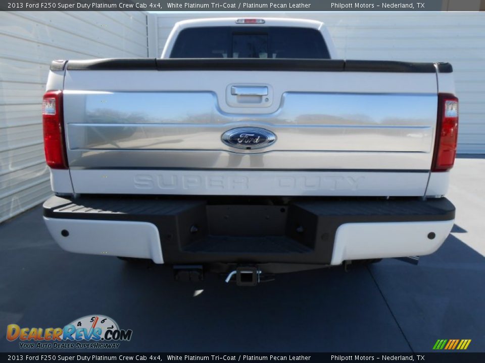 2013 Ford F250 Super Duty Platinum Crew Cab 4x4 White Platinum Tri-Coat / Platinum Pecan Leather Photo #5