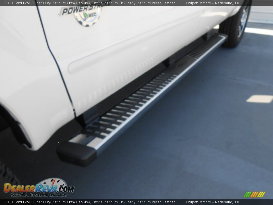 2013 Ford F250 Super Duty Platinum Crew Cab 4x4 White Platinum Tri-Coat / Platinum Pecan Leather Photo #12