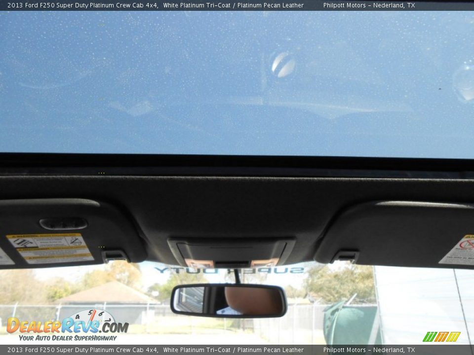 2013 Ford F250 Super Duty Platinum Crew Cab 4x4 White Platinum Tri-Coat / Platinum Pecan Leather Photo #29