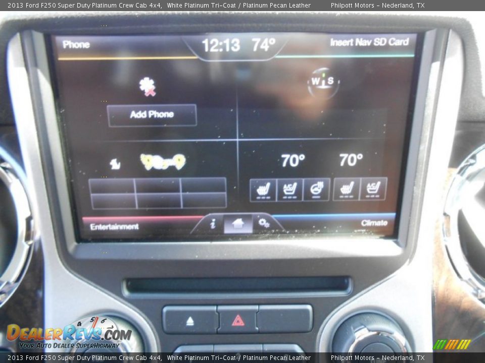 2013 Ford F250 Super Duty Platinum Crew Cab 4x4 White Platinum Tri-Coat / Platinum Pecan Leather Photo #32