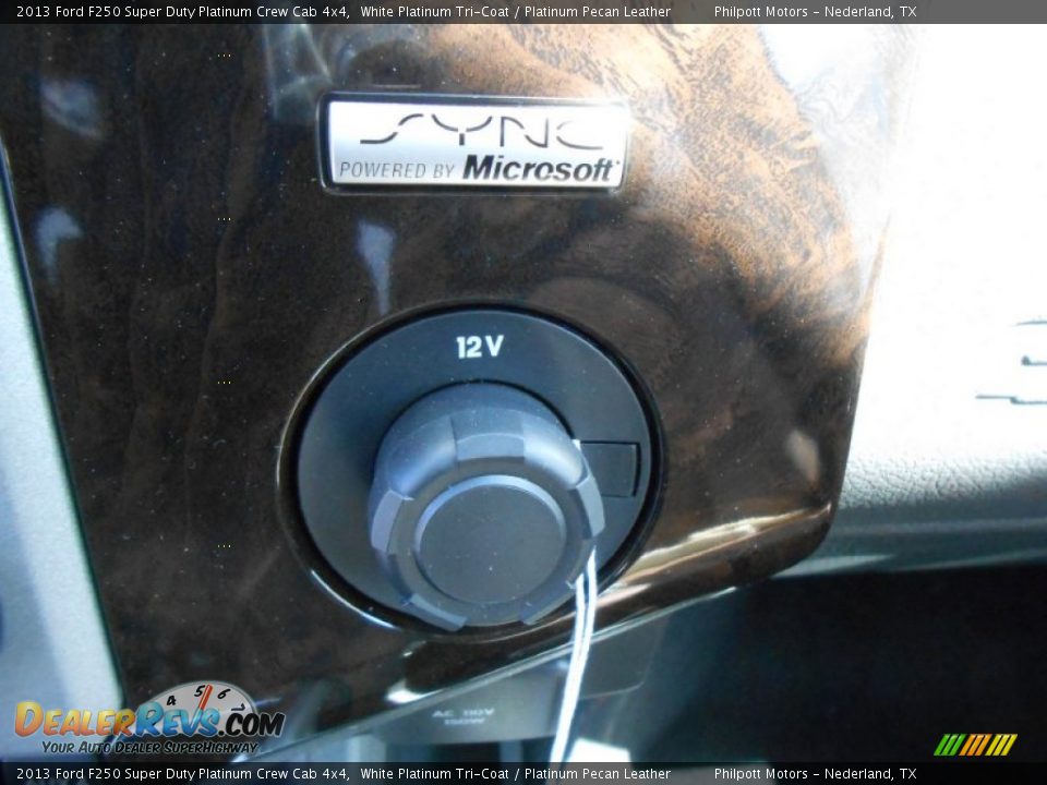 2013 Ford F250 Super Duty Platinum Crew Cab 4x4 White Platinum Tri-Coat / Platinum Pecan Leather Photo #35