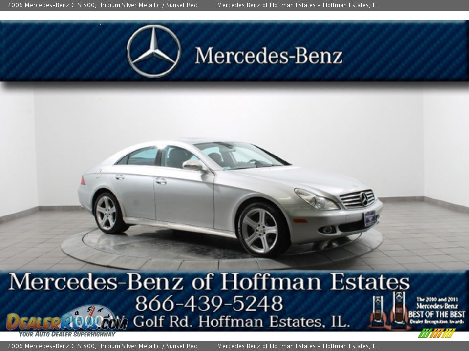 2006 Mercedes-Benz CLS 500 Iridium Silver Metallic / Sunset Red Photo #1