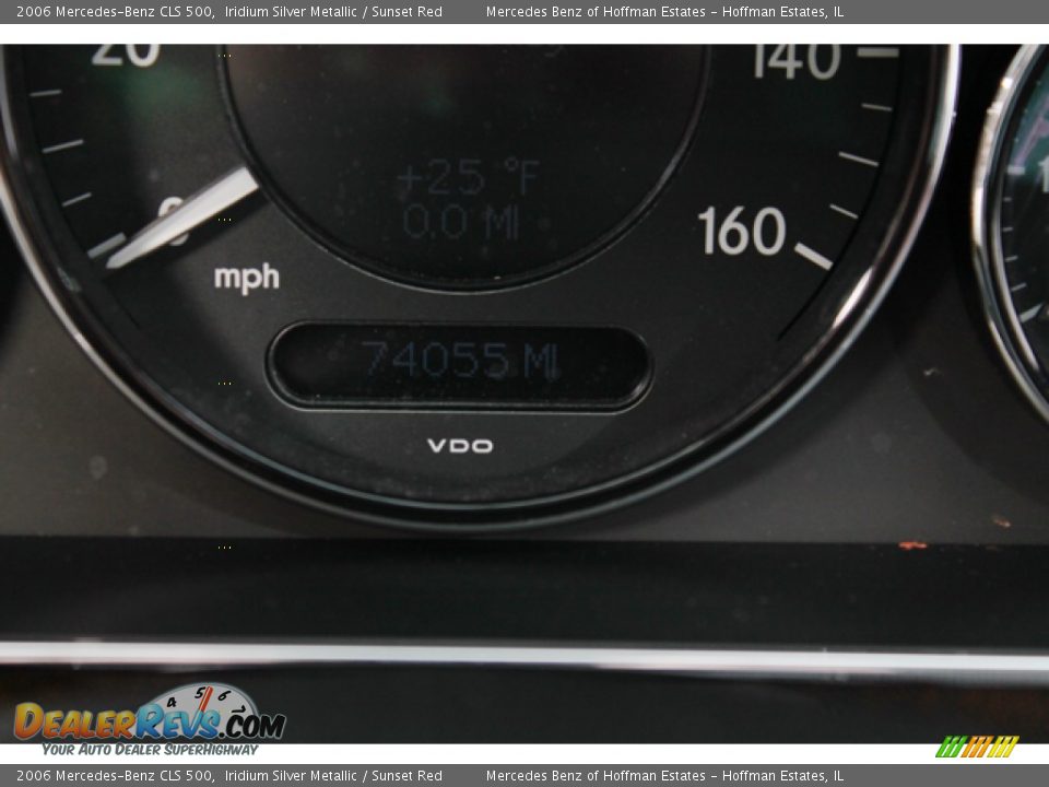 2006 Mercedes-Benz CLS 500 Iridium Silver Metallic / Sunset Red Photo #23