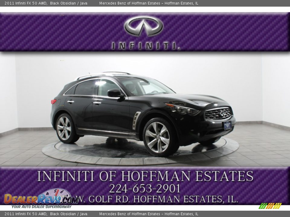 2011 Infiniti FX 50 AWD Black Obsidian / Java Photo #1