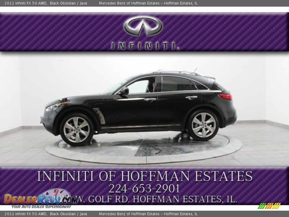 2011 Infiniti FX 50 AWD Black Obsidian / Java Photo #2