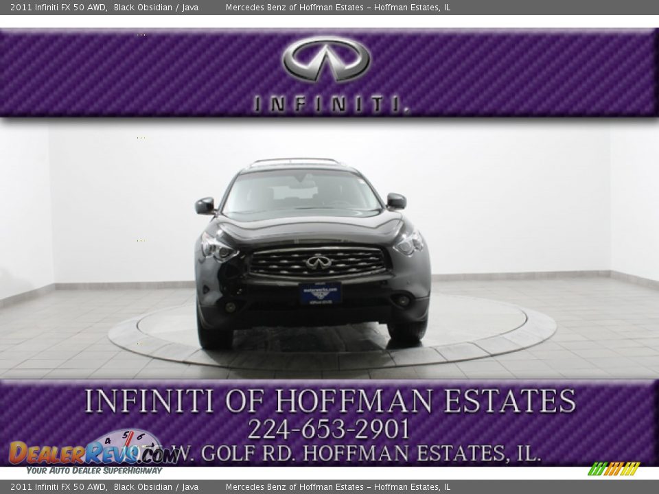 2011 Infiniti FX 50 AWD Black Obsidian / Java Photo #3