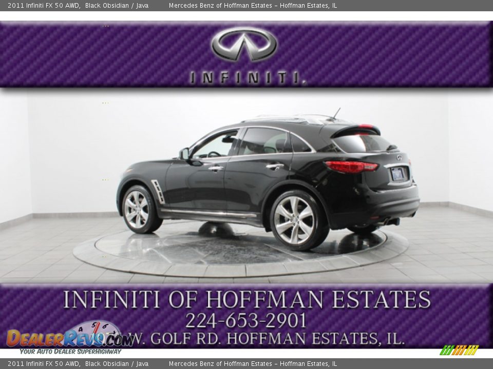 2011 Infiniti FX 50 AWD Black Obsidian / Java Photo #5