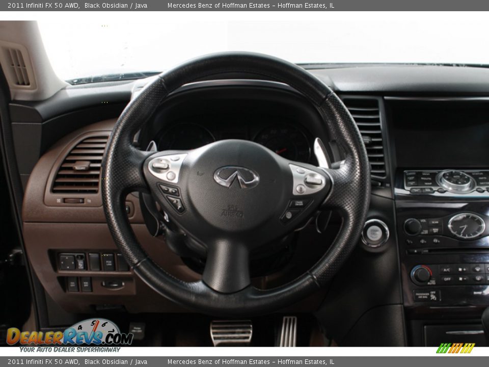 2011 Infiniti FX 50 AWD Black Obsidian / Java Photo #7
