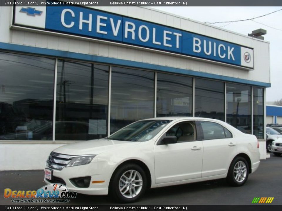 2010 Ford Fusion S White Suede / Medium Light Stone Photo #1