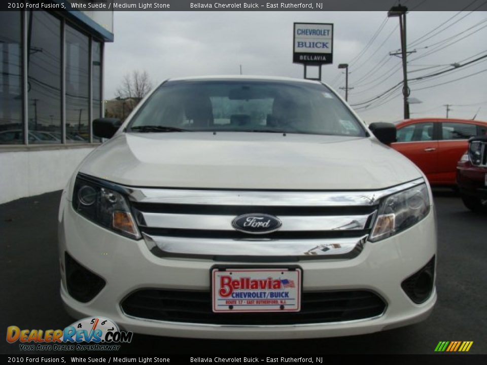 2010 Ford Fusion S White Suede / Medium Light Stone Photo #2