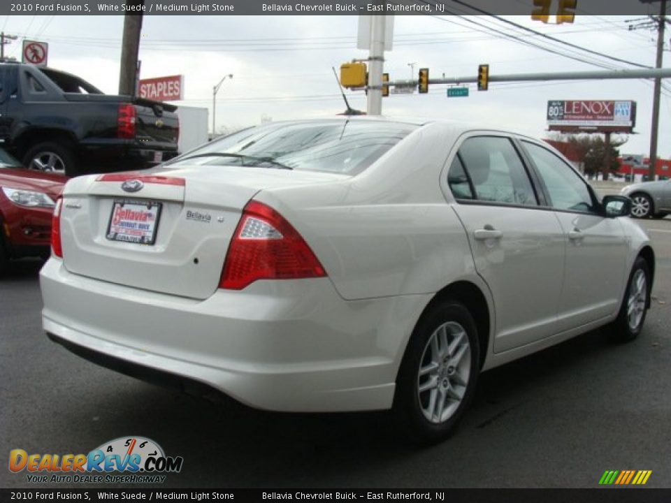 2010 Ford Fusion S White Suede / Medium Light Stone Photo #4