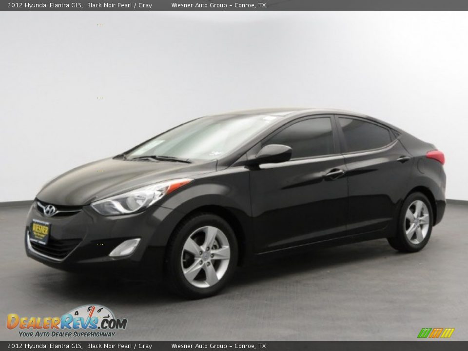 2012 Hyundai Elantra GLS Black Noir Pearl / Gray Photo #1