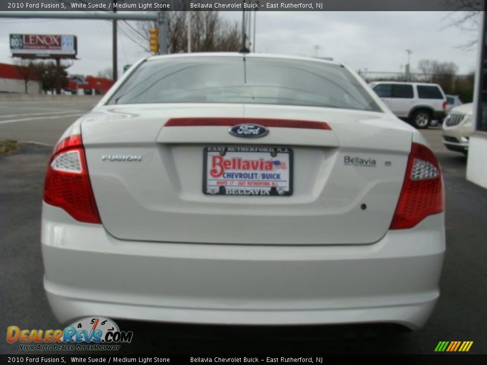 2010 Ford Fusion S White Suede / Medium Light Stone Photo #5