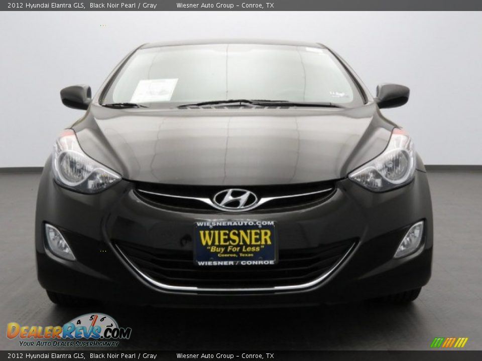 2012 Hyundai Elantra GLS Black Noir Pearl / Gray Photo #2