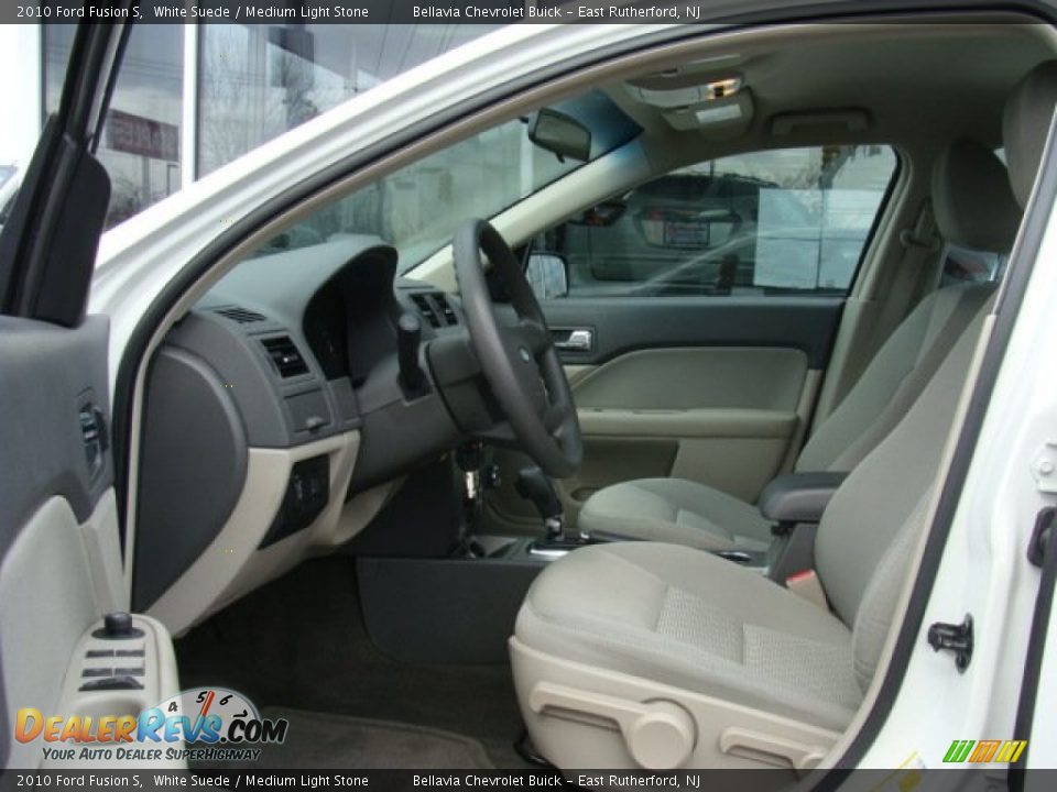 2010 Ford Fusion S White Suede / Medium Light Stone Photo #7