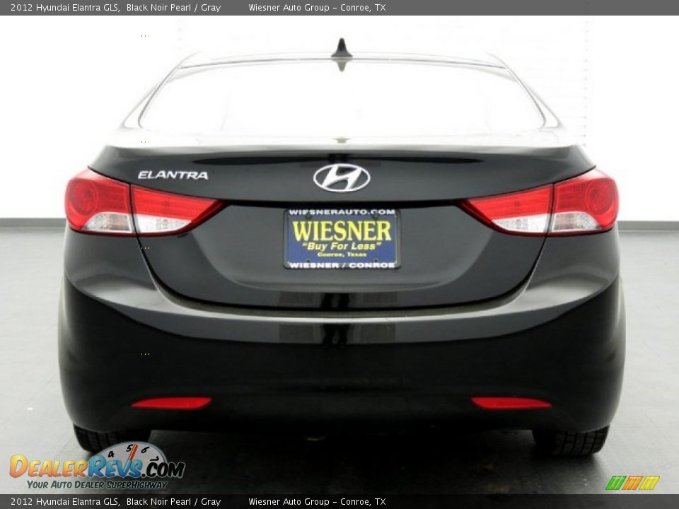 2012 Hyundai Elantra GLS Black Noir Pearl / Gray Photo #6