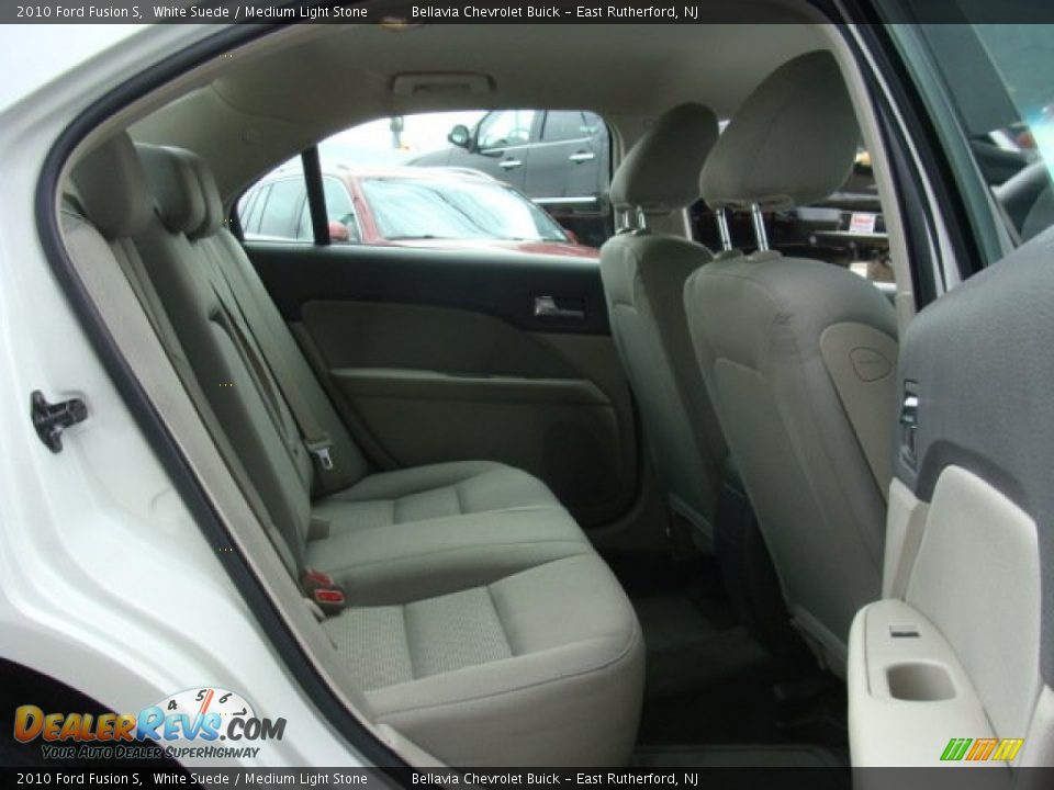 2010 Ford Fusion S White Suede / Medium Light Stone Photo #12
