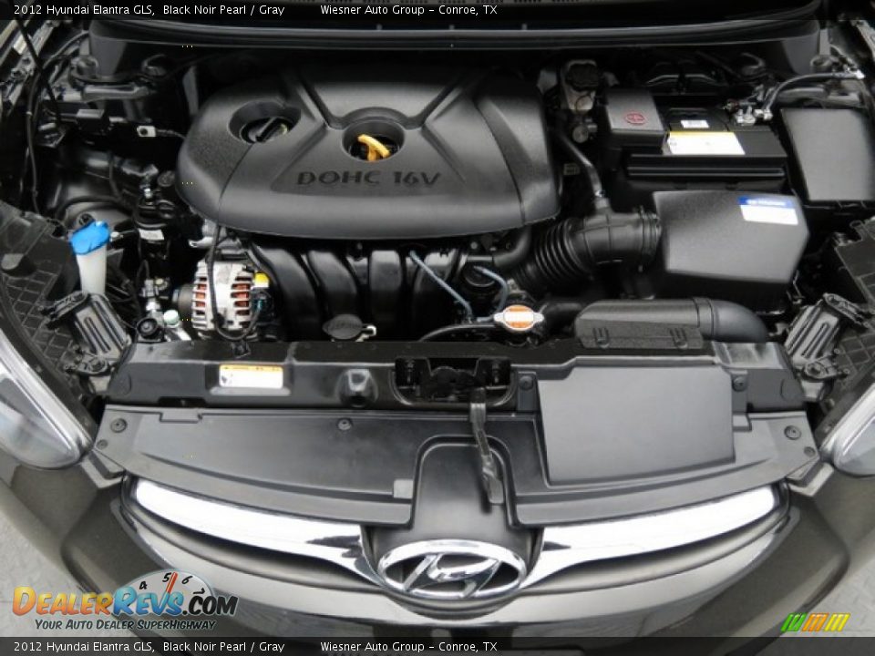 2012 Hyundai Elantra GLS Black Noir Pearl / Gray Photo #10