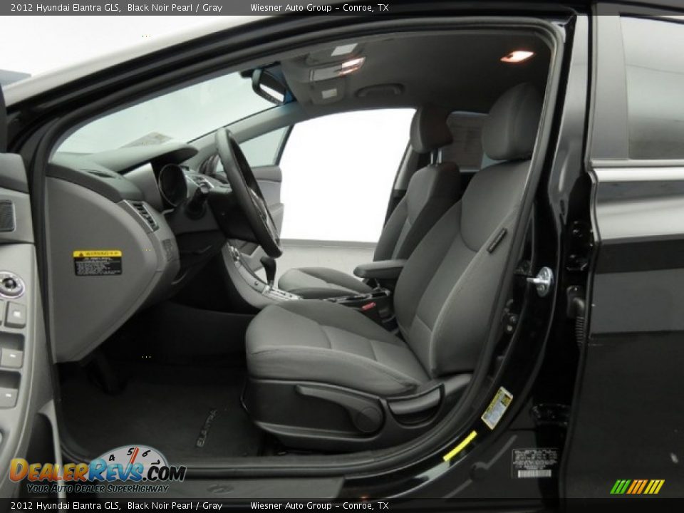 2012 Hyundai Elantra GLS Black Noir Pearl / Gray Photo #12