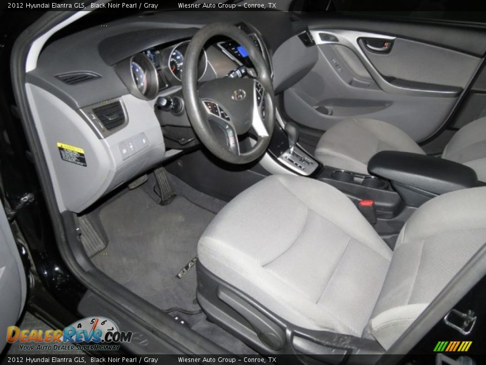 2012 Hyundai Elantra GLS Black Noir Pearl / Gray Photo #17