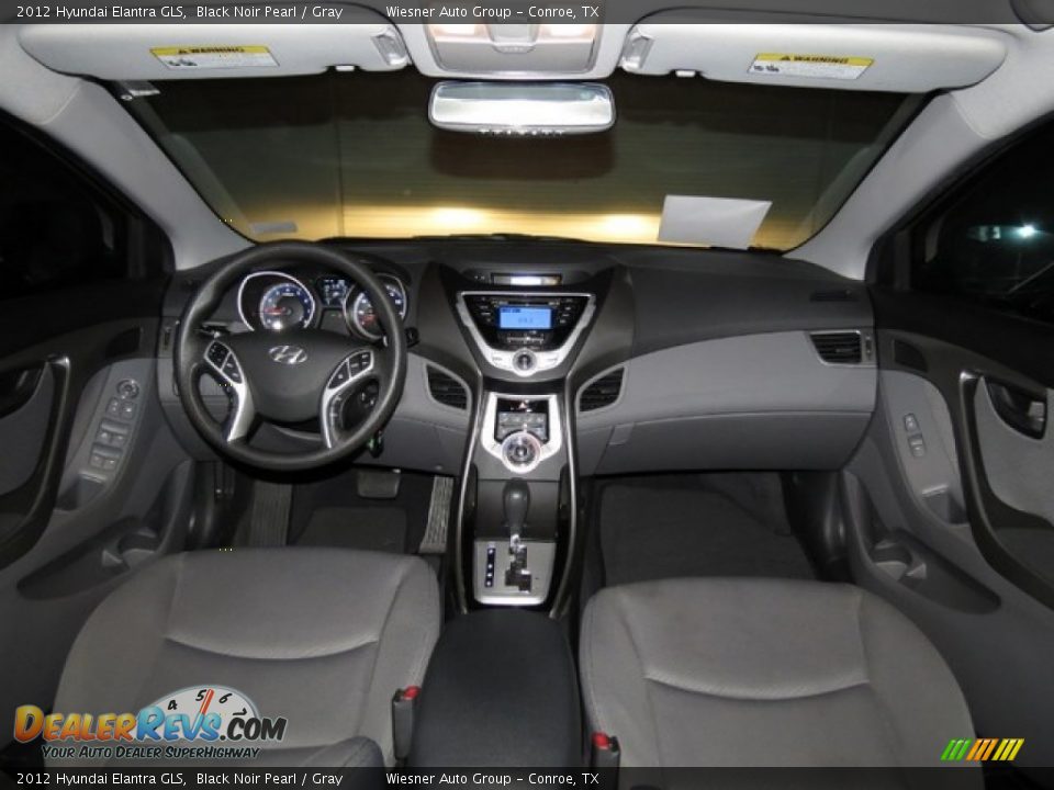 2012 Hyundai Elantra GLS Black Noir Pearl / Gray Photo #18