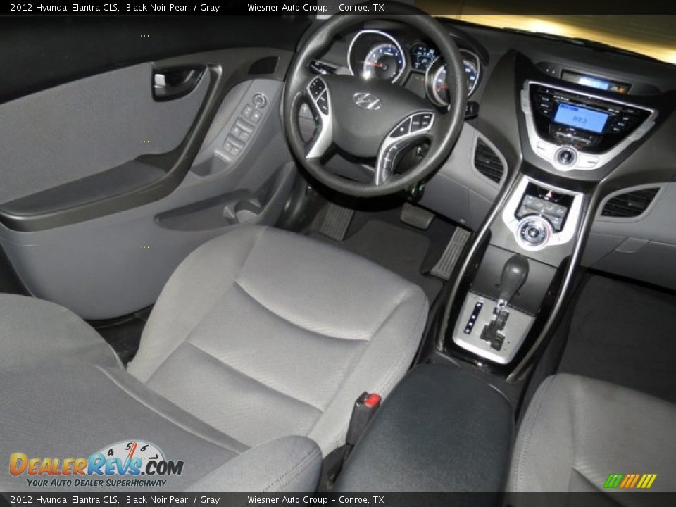 2012 Hyundai Elantra GLS Black Noir Pearl / Gray Photo #19